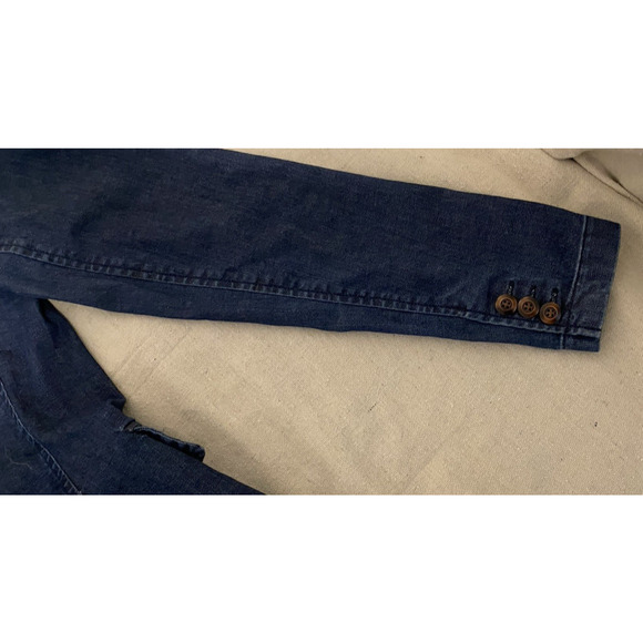 Sundance Catalog Dark Denim Blazer Womens Size 4 Casual Hipster Sport Coat - Picture 5 of 14